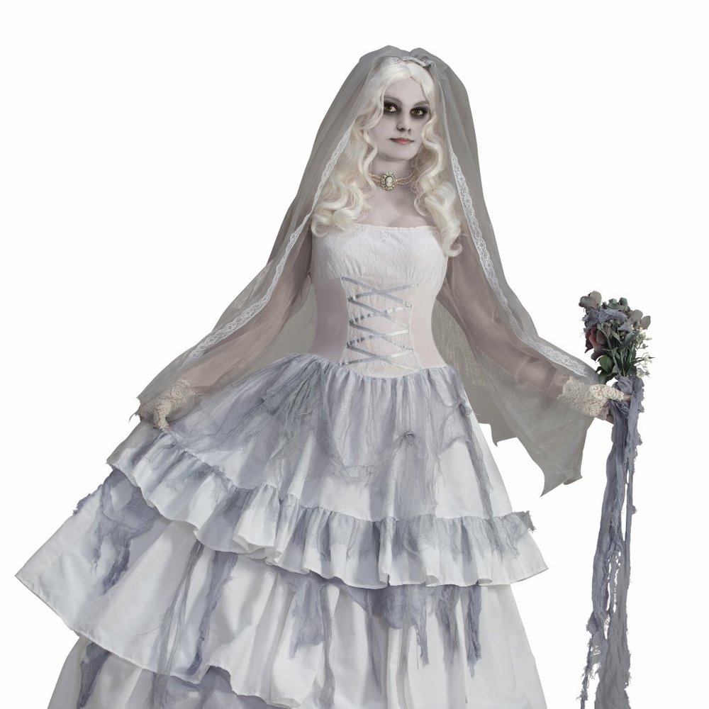 Women's Deluxe Forum Novelties Victorian Ghost Bride Outfit-